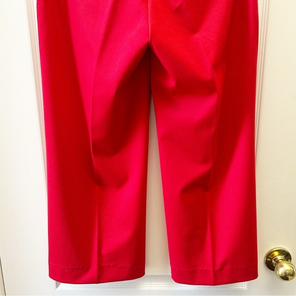 Banana Republic High Rise Slim Wide Leg Cropped Pants Red Size 2 - Picture 8 of 15